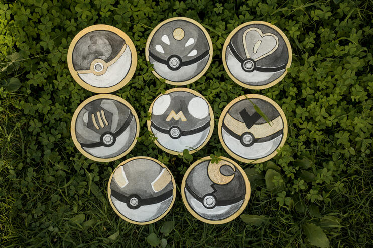 Unique Circle Postcards - Pokeball