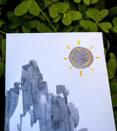 gold ink in sunlight